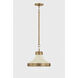 Maxton 1 Light 13.5 inch Patina Brass and Soft Sand Pendant Ceiling Light